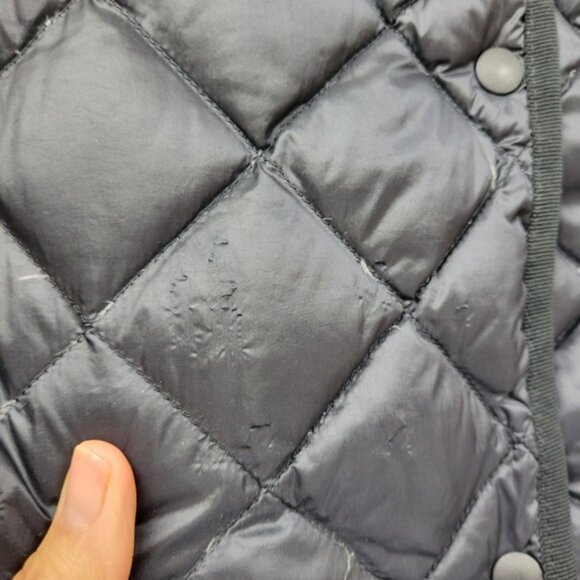 Uniqlo Diamond Quilted Down Coat Women L Long Jacket Lightweight Packable - Picture 10 of 14